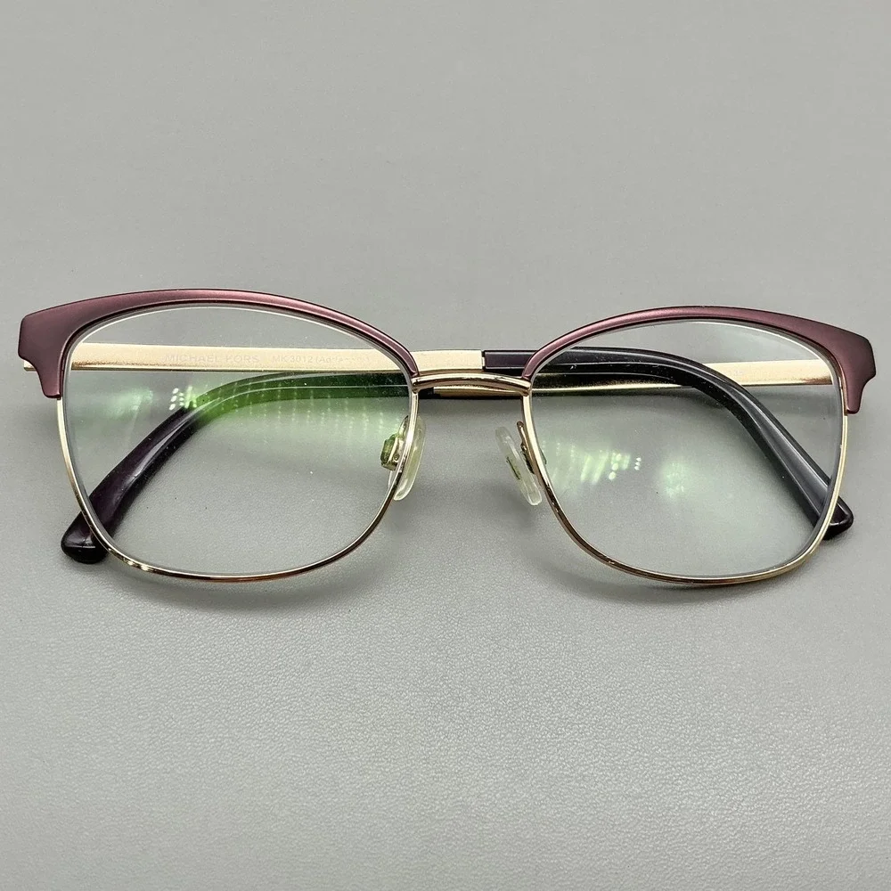 Michael Kors Womens Eyeglasses Frames MK3012 1108 Purple Gold Cat Eye 51-17-135
